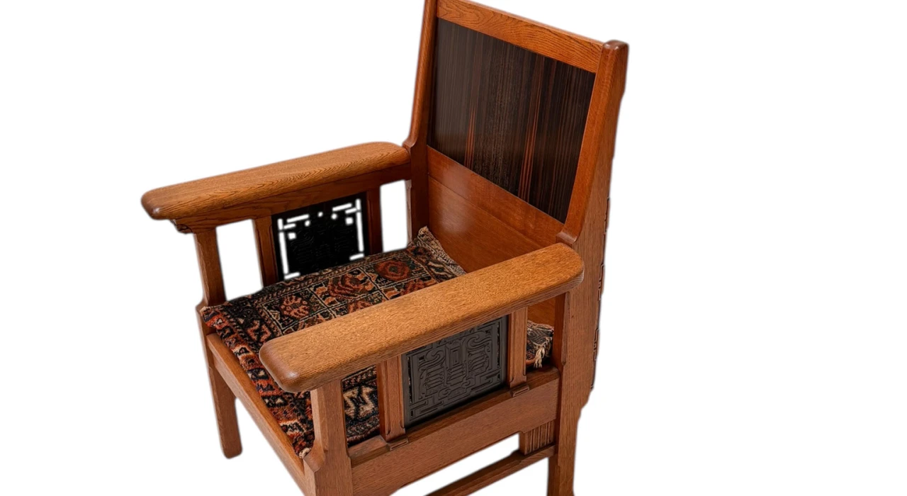 Arts & Crafts Art Nouveau Armchair by Carel Adolph Lion Cachet, 1900s